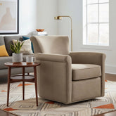 Westly Faux Leather Swivel Accent Chair - Willow