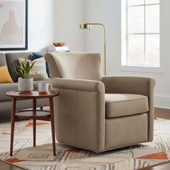 Westly Faux Leather Swivel Accent Chair - Willow