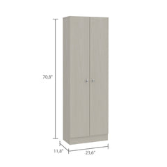 Virginia Double Door Storage Cabinet, Five Shelves