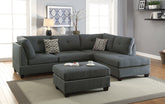 3-PC SECTIONAL in Blue Gray