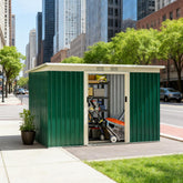 Garden Storage Shed Metal Outdoor Storage Shed, Tool House with Double Lockable Doors