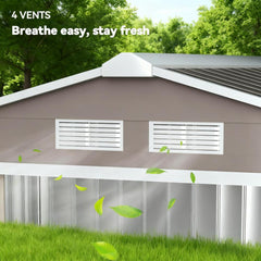 Garden Storage Shed Outdoor Storage Shed Metal Garden Tool Storage Shed with Sloped Roof