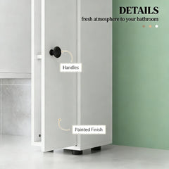 Slim Corner Cabinet,Small Bathroom Storage Cabinet,Toilet Paper Cabinet