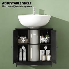 Modern Style Bathroom Under Sink Cabinet,Pedestal Sink Storage Cabinet