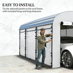 Durable Waterproof Replacement Side Wall Cover,Carport Replacement Sidewall Panel(Only Carport Replacement Sidewall)