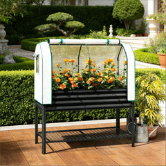 Outdoor Plant Boxs,Raised Garden Bed,Spacious Flower Boxs