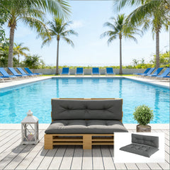 Thick Tufted Replacement Cushions,Outdoor 2 Chair Pallet Cushions
