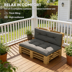 Thick Tufted Replacement Cushions,Outdoor 2 Chair Pallet Cushions