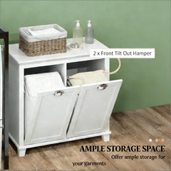 Home Floor Cabinet,Tilt out Laundry Hamper Cabinet,Sleek Storage Cabinet