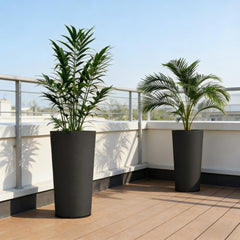 Set of 2 Flower Pots,Stackable Large Planters,High Planter