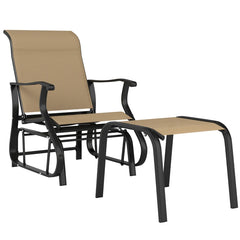 Comfortable High Back Glider Chair Set,Outdoor Glider