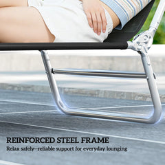 Convenient Tanning Chair,Folding Chaise Lounge Chair