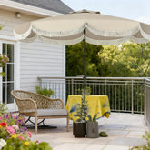 Vented Patio Table Umbrella,Outdoor Umbrella,with Crank, 8 Ribs, Push Button Tilt
