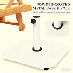 Metal Umbrella Stand Base with Adjustable Foot Pads,Heavy Duty Patio Umbrella Holder,Square Patio Umbrella Base