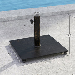 Universal Metal Umbrella Stand Base,Heavy Duty Patio Umbrella Holder with Adjustable Foot Pads,Square Patio Umbrella Base