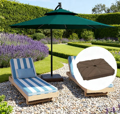 Cantilever Offset Umbrella Base,Heavy Duty Outdoor Umbrella Stand Base,Square Patio Umbrella Base