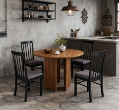 Upholstered Kitchen Chairs,Wooden Dining Chairs Set of 2,with Rubber Wood Frame