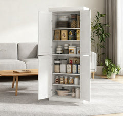 Modern Style Freestanding Food Pantry Cabinet,Kitchen Cabinet,Pantry Storage Cabinet with Doors and Shelves