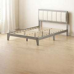 Platform Bed Frame with Wooden Slats,Bed Frame with Headboard