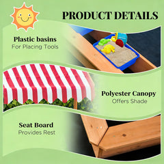 Children Sand Play Station Outdoor,Kids Wooden Sandbox