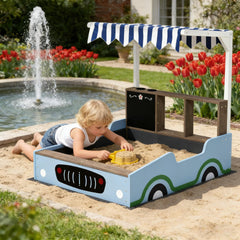 Kids Wooden Sandbox,Children Sand Play Station Outdoor