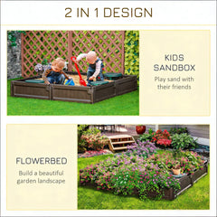 Easy Assembly Kids Outdoor Sandbox