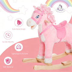 Toddler Plush Rocking Horse Toy,Kids Ride