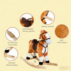 Animal Rocker,Kids Plush Toy Rocking Horse