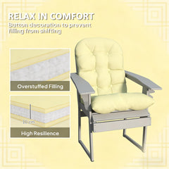 Tufted High Back Chair Cushions,Chair Cushions Set of 2