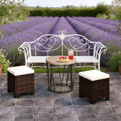 Beige Ottoman Cubes Set of 2,Outdoor Ottoman