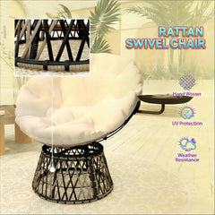 Circle Chair,Swivel Outdoor Papasan Chair