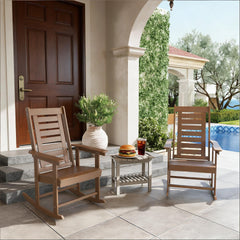 High Back Chairs,2 Pieces Outdoor Rocking Chairs
