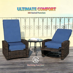 Outdoor Chair,Outdoor Swivel Recliner Chair