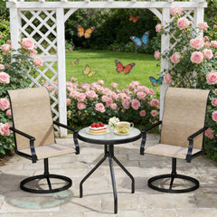 High Back Outdoor Chairs,Swivel Chairs Set of 2