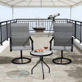 Outdoor Gray Chairs,Swivel Chairs Set of 2