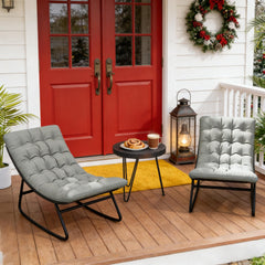 Porch Chairs,2 Pieces Outdoor Rocking Chairs