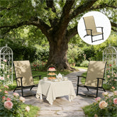 High Back Folding Chairs,Set of 2 Outdoor Dining Chairs