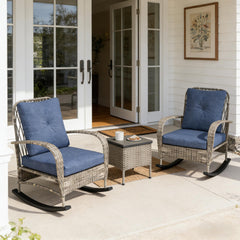 Balcony Furniture Set,3 Piece Wicker Patio Furniture Set