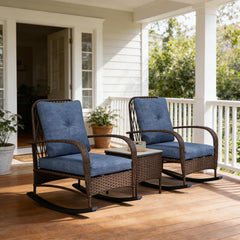 Bistro Set,Balcony Furniture Set,3 Piece Wicker Patio Furniture Set