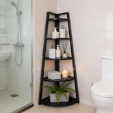 Tall Ladder Display Shelf,Small Storage Shelf,5-Tier Bookshelf,Corner Shelf