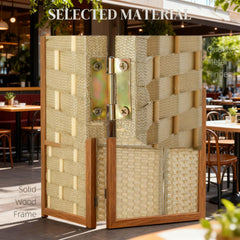 4 Panel Folding Room Divider Screen Privacy Screen Freestanding