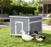 Wooden with Openable Roof Cage, Removable Floor, Double Doors, 30" x 38" x 30"
