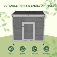Wooden with Openable Roof Cage, Removable Floor, Double Doors, 30" x 38" x 30"