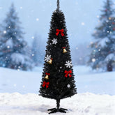 Slim Xmas Tree with Realistic Branch Tips and Plastic Stand,Artificial Christmas Tree