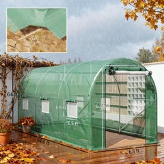 Walk-in Tunnel Greenhouse with 2 Support Rods