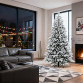 Hinged Xmas Tree,Artificial Flocked Christmas Tree with Snow Tips, Easy Assembly,for Festive Christmas Decor