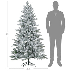 Snowy Artificial Christmas Tree with Easy Assembly–A Cozy Addition to Your Living Room Corner for Festive Season
