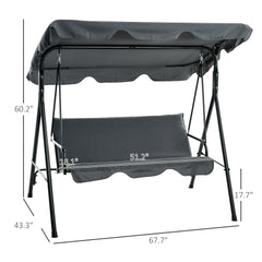Adjustable Tilt Canopy Chair,Outdoor Patio Swing Chair,for Patio,Garden