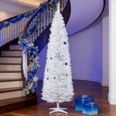 Slim Xmas Tree,Artificial Pencil Christmas Tree,with 499 Realistic Branch Tips and Plastic Stand
