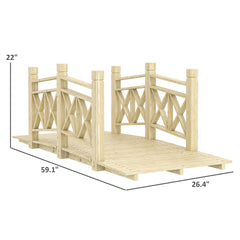 Garden Bridge Footbridge for Backyard Ponds, Creeks, Streams,Wooden Garden Bridge